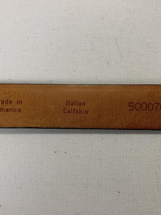 Martin Dingman Brown Leather Belt with Silver Buckle - Size 34/85 main image 5